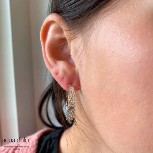 AQUA DULCE Big ruffel korvakorut, hopea