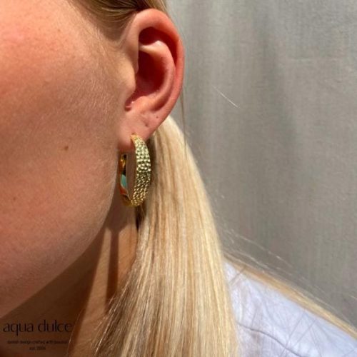 AQUA DULCE Big ruffel korvakorut, kulta