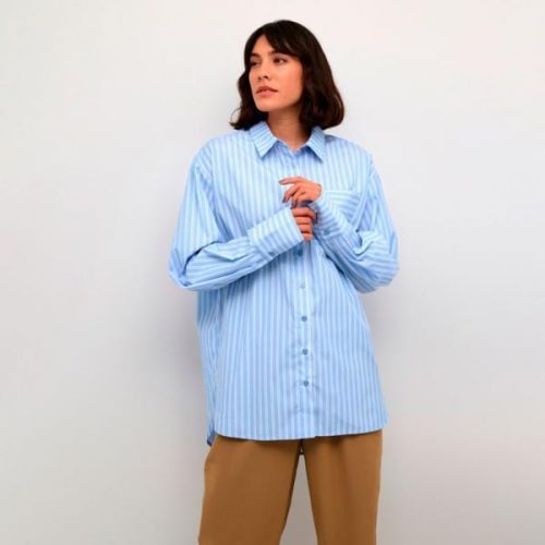 KAFFE Mackie paitapusero, sini/valkoinen