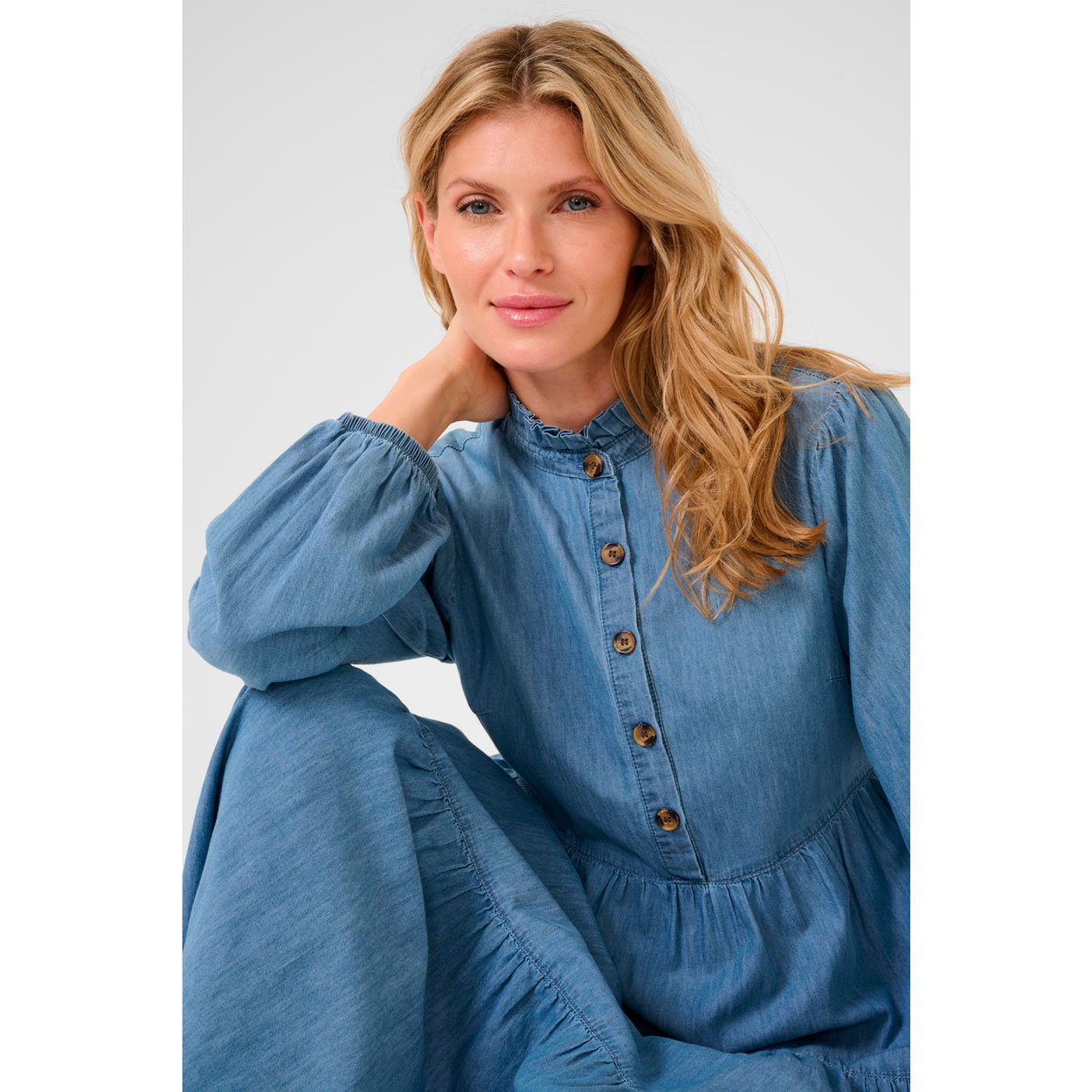 CREAM Britt naisten farkkumekko, sininen - Image 4