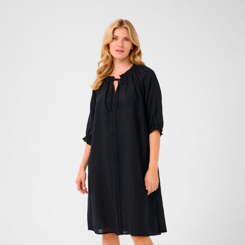 CREAM Bellis pellavamekko, musta