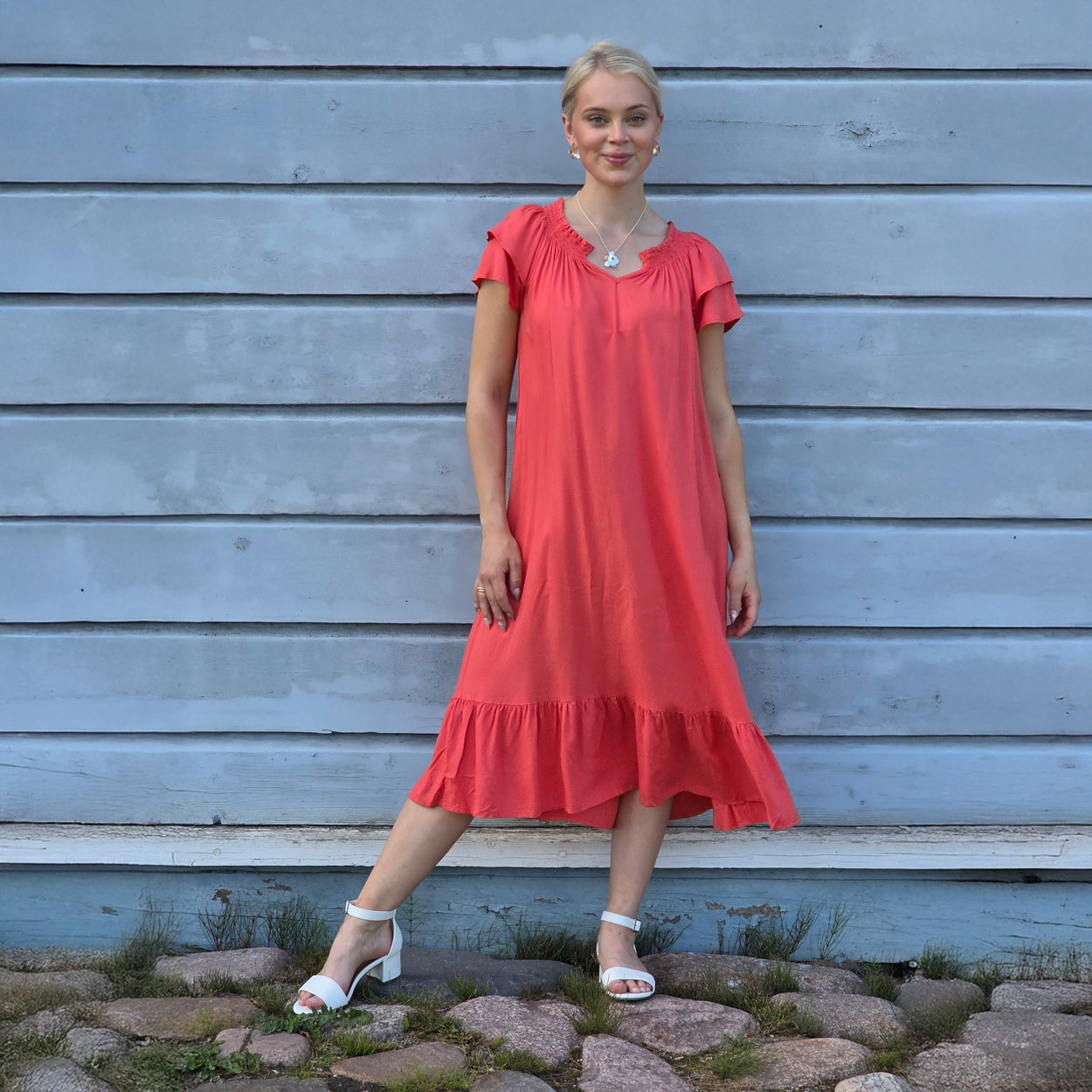 M.a.p.p Jeans Fie mekko, coral - Image 2