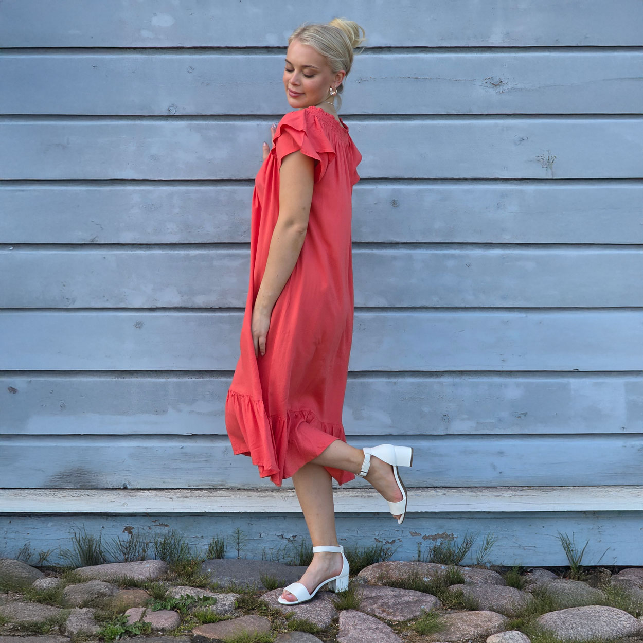 M.a.p.p Jeans Fie mekko, coral - Image 3