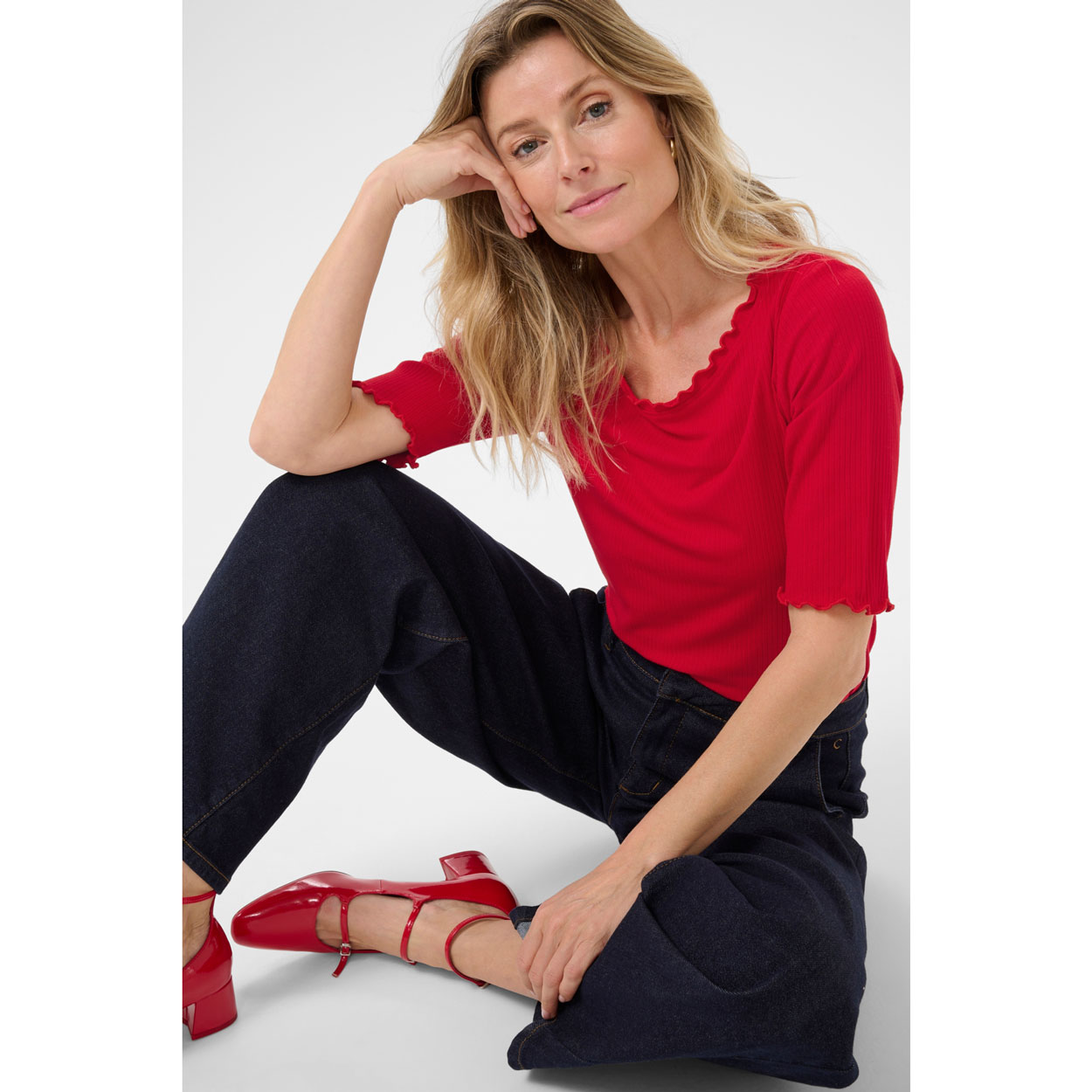 CREAM Ribba paita, punainen - Image 4