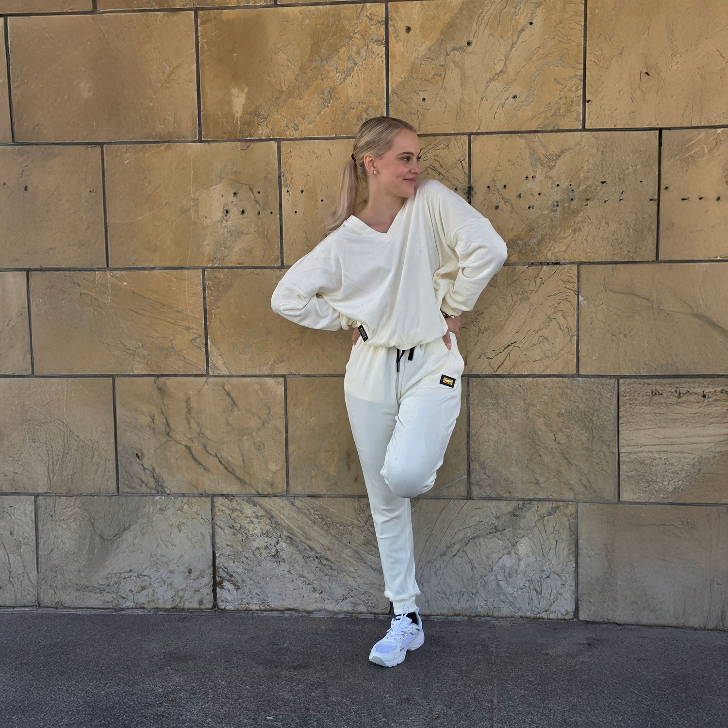 M.A.P.P JEANS Lux Velour setti, valkoinen