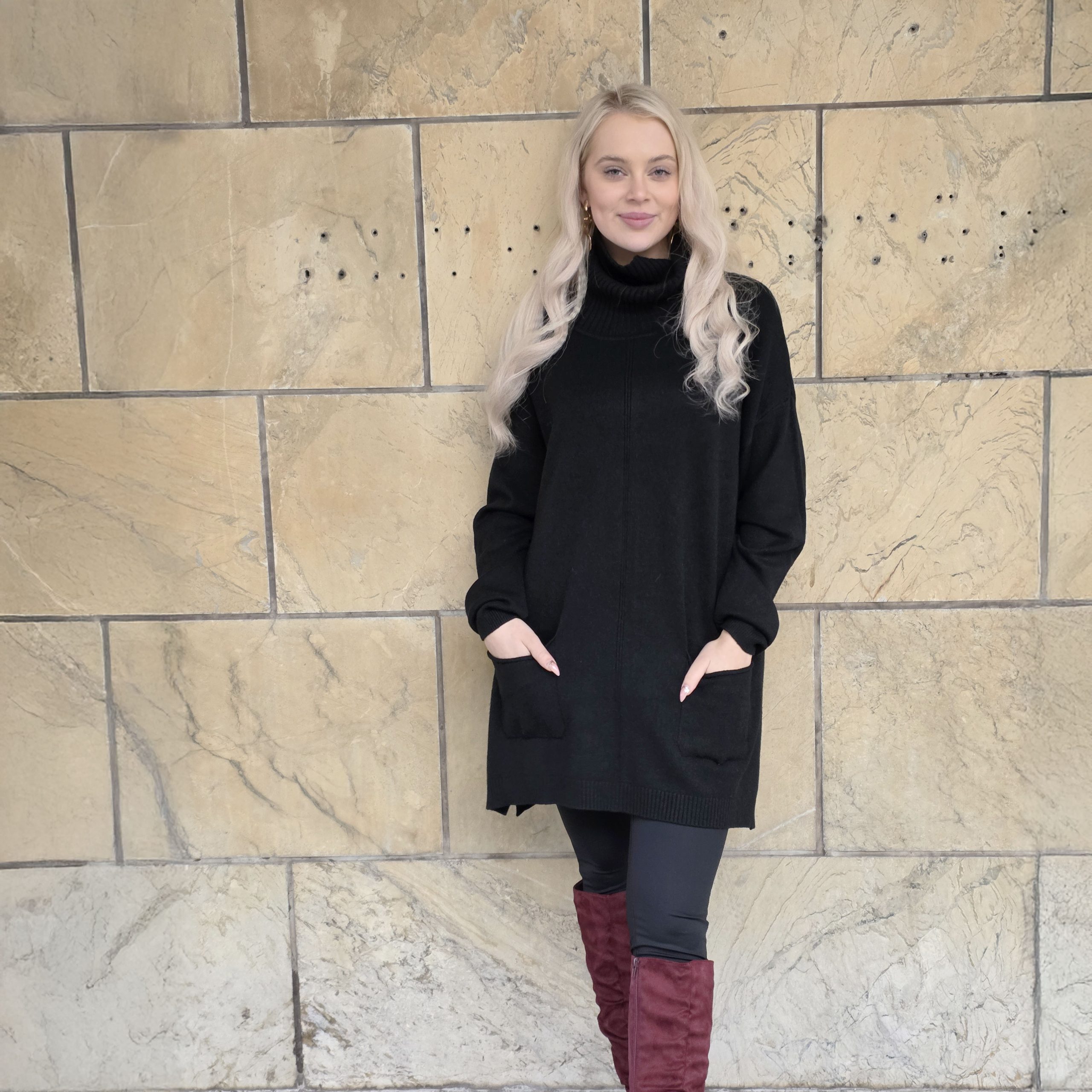 MIX BY HEART Vandela neule, musta