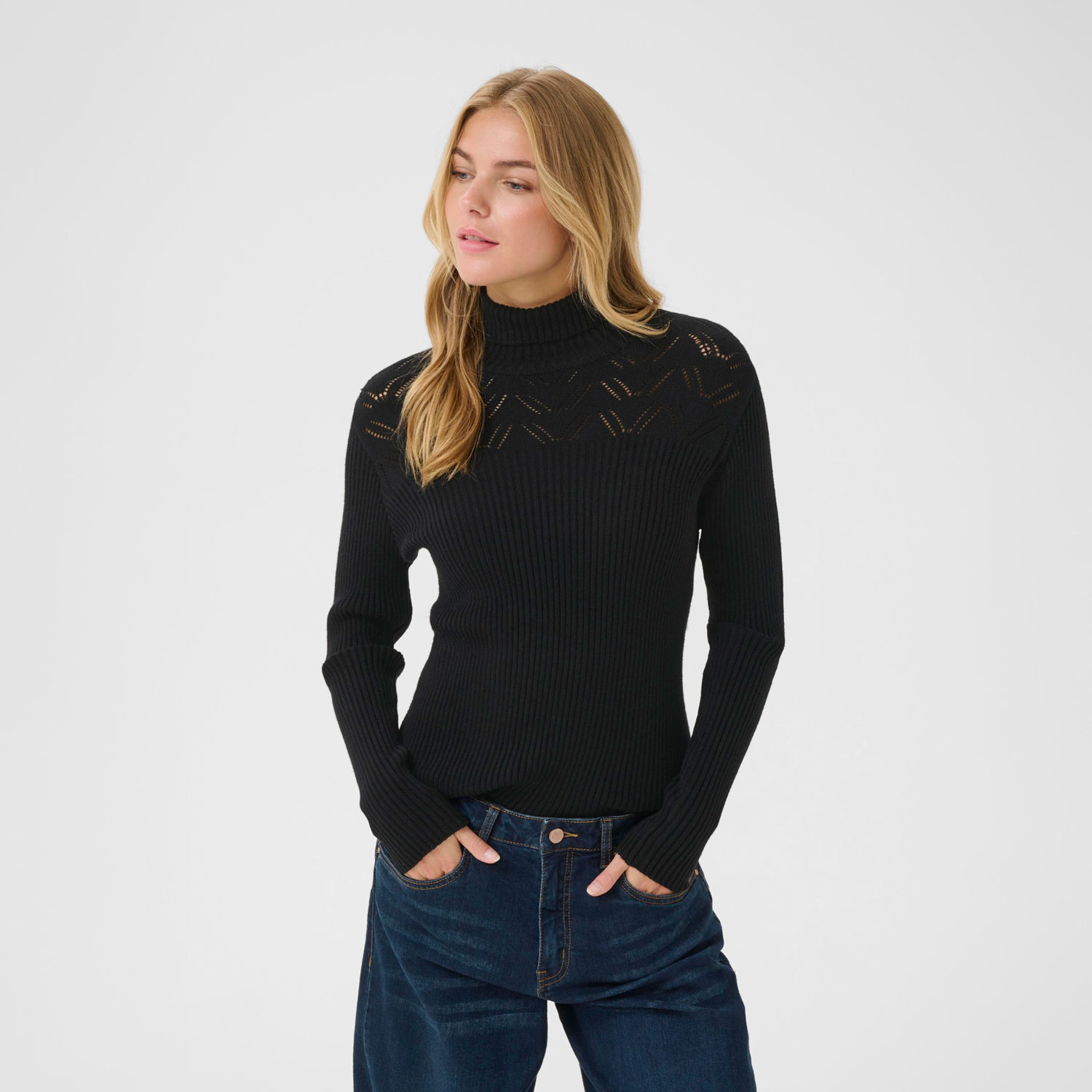 CREAM Dela Roll neule, musta