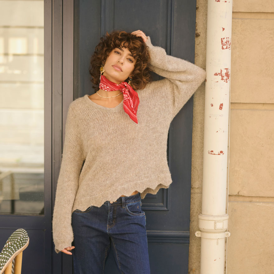 CREAM Niso neule, beige