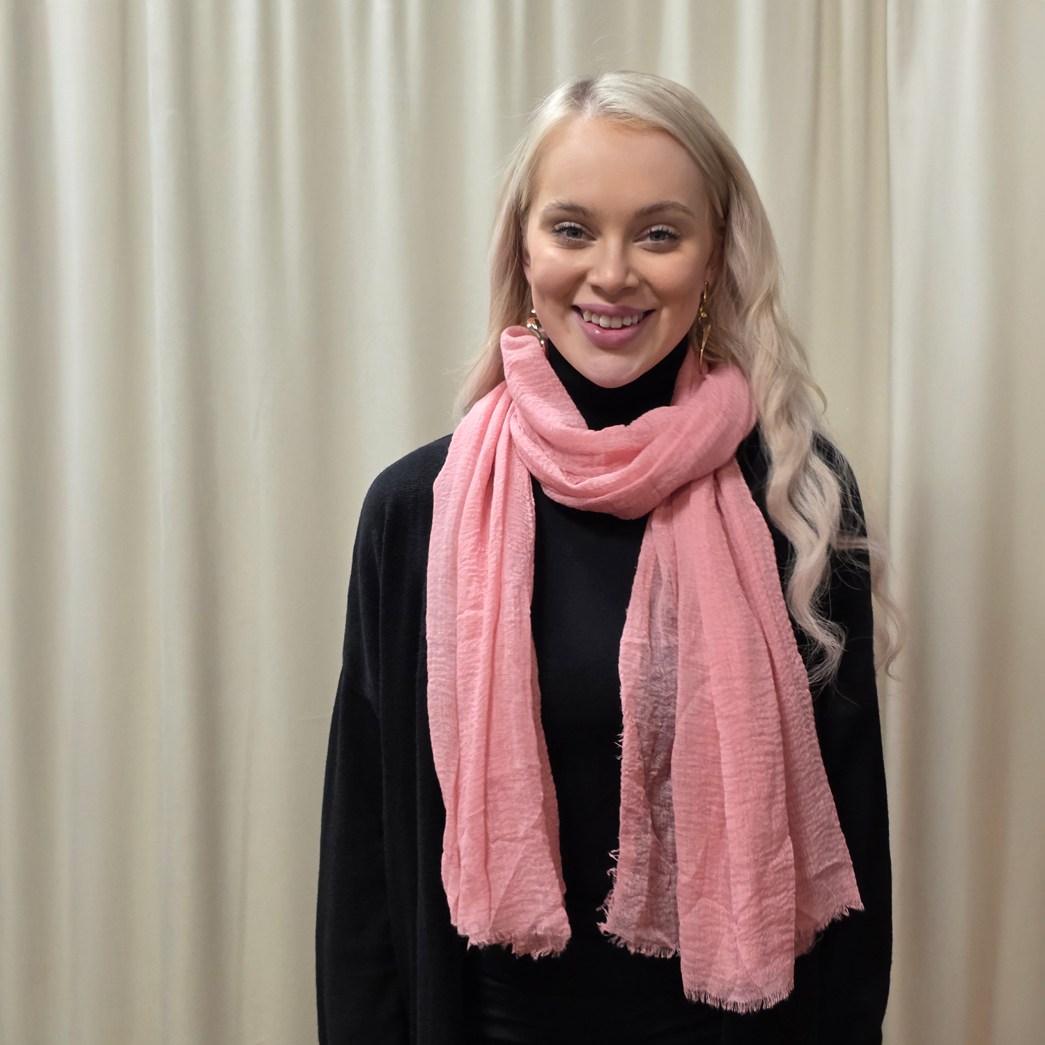 MIX BY HEART Nadja huivi, roosa