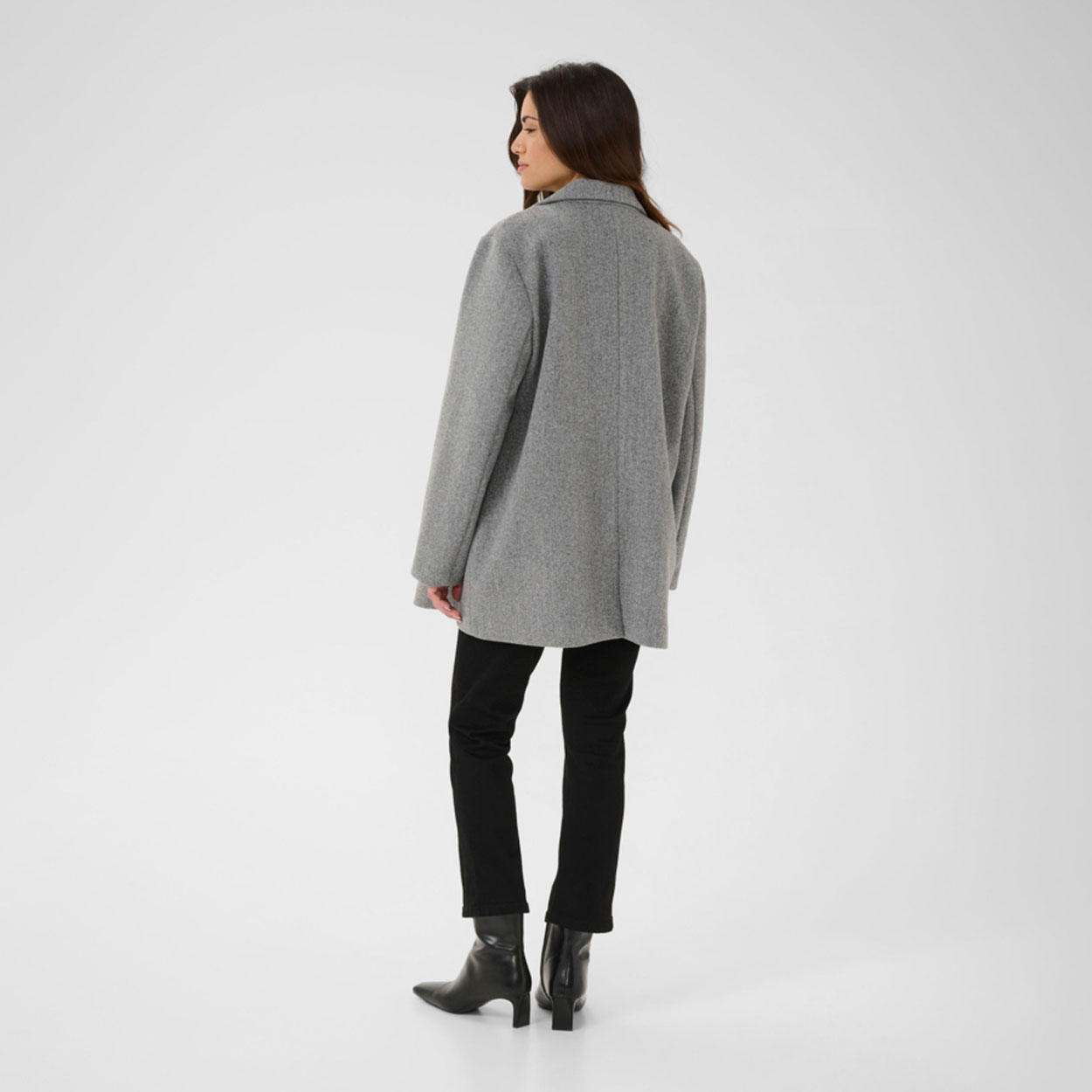 KAFFE Saturn kangastakki, harmaa - Image 3