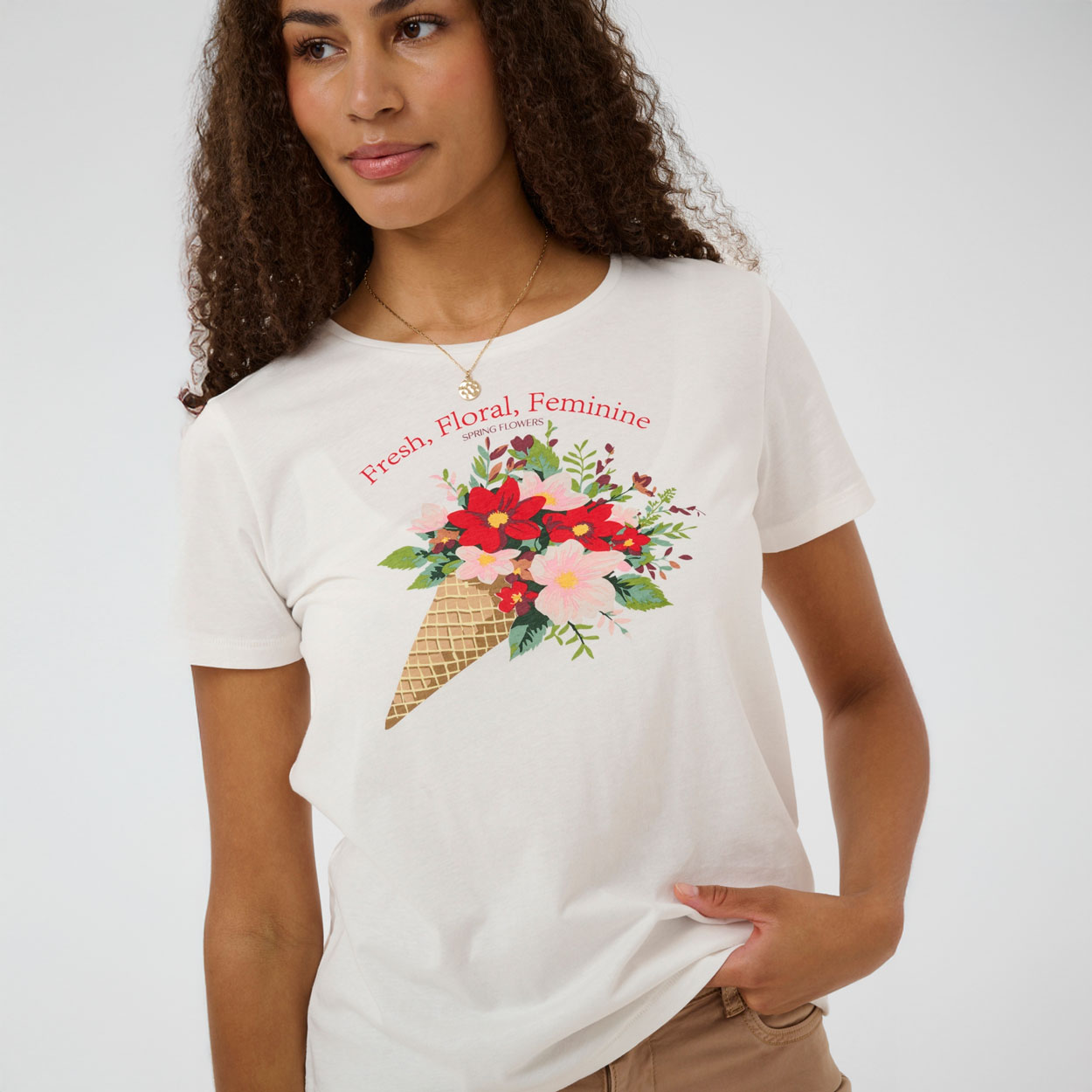 CREAM Jolly T-paita, valkoinen - Image 2