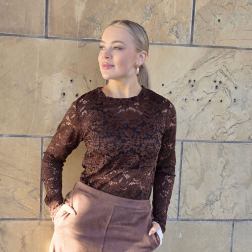 MARTA DU CHÂTEAU pitsipaita, ruskea